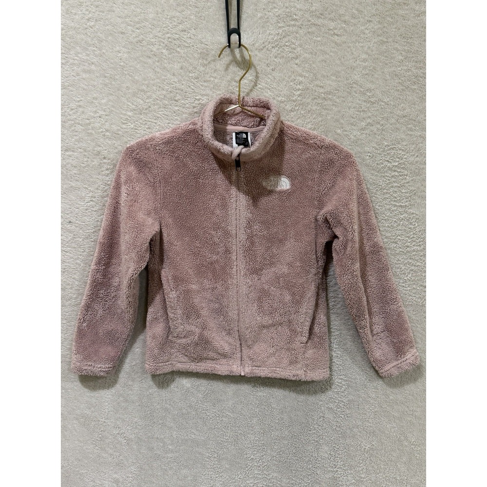 The North Face Girls (M) 10Fuzzy Jacket Dusty Pink Osolita Fleece Soft Full Zip